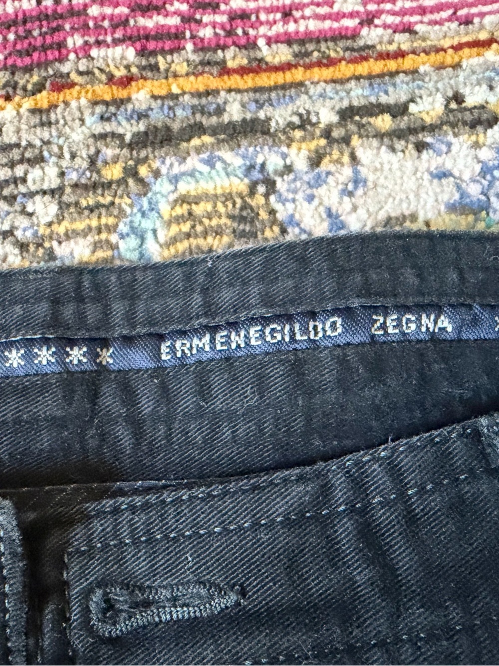 Ermenegildo Zegna - Men's Black Straight-Leg Pants Size 34 - Picture 2 of 4